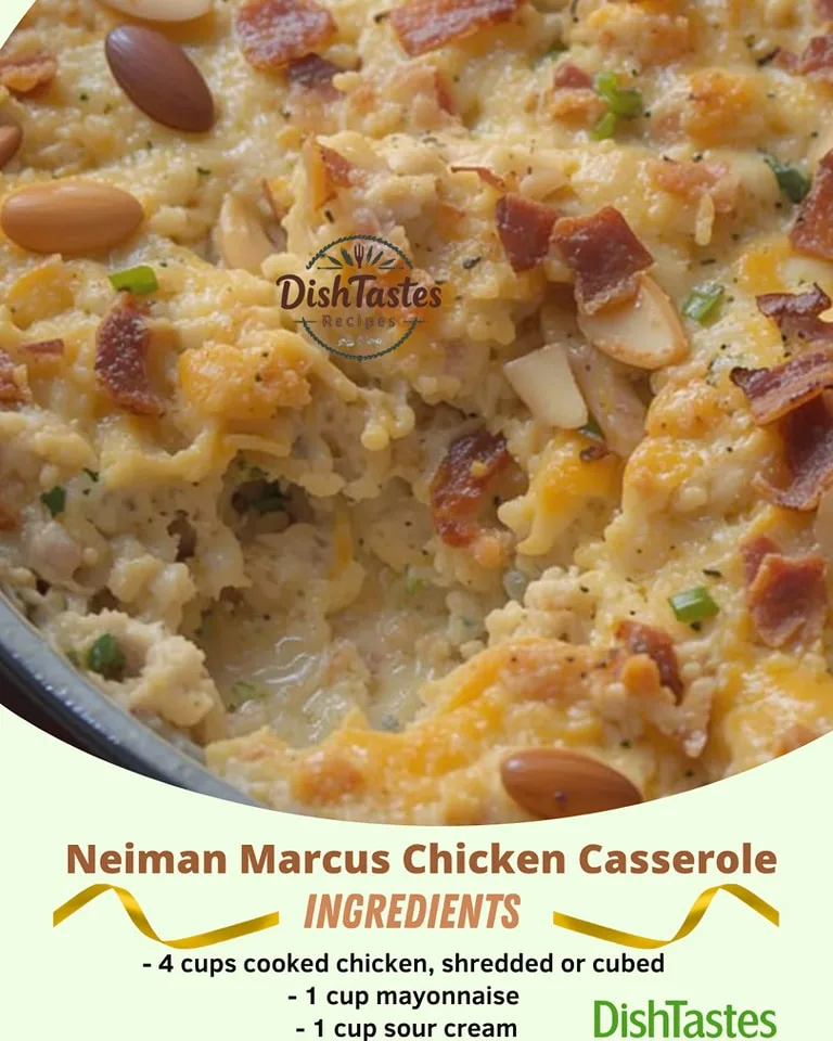 Neiman Marcus Chicken Casserole Recipe - Creamy; Cheesy Bake